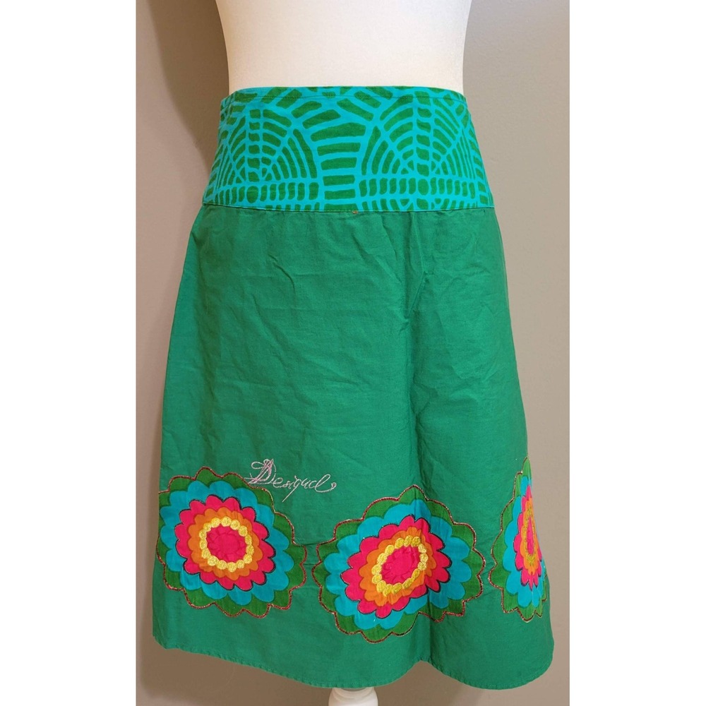 DESIGUAL Cotton Aline Midi Skirt